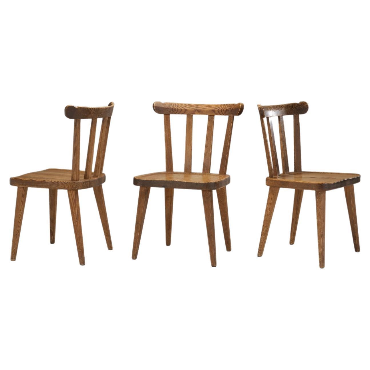 Nordiska Kompaniet Pine "Ekerö" Chairs, Sweden 1930s