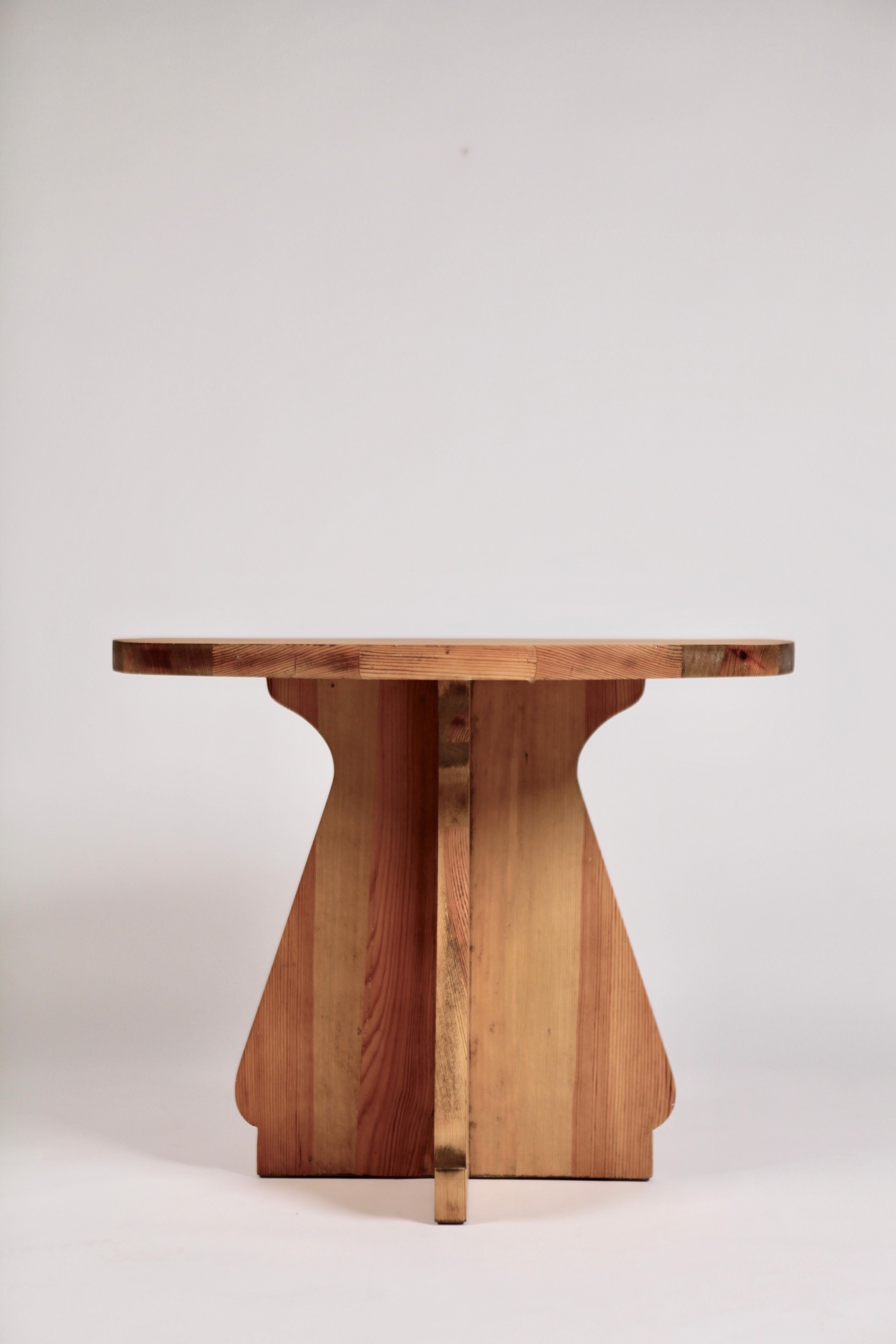Swedish Nordiska Kompaniet, Pine Table, Attributed to Axel Einar Hjorth, Sweden, 1940s