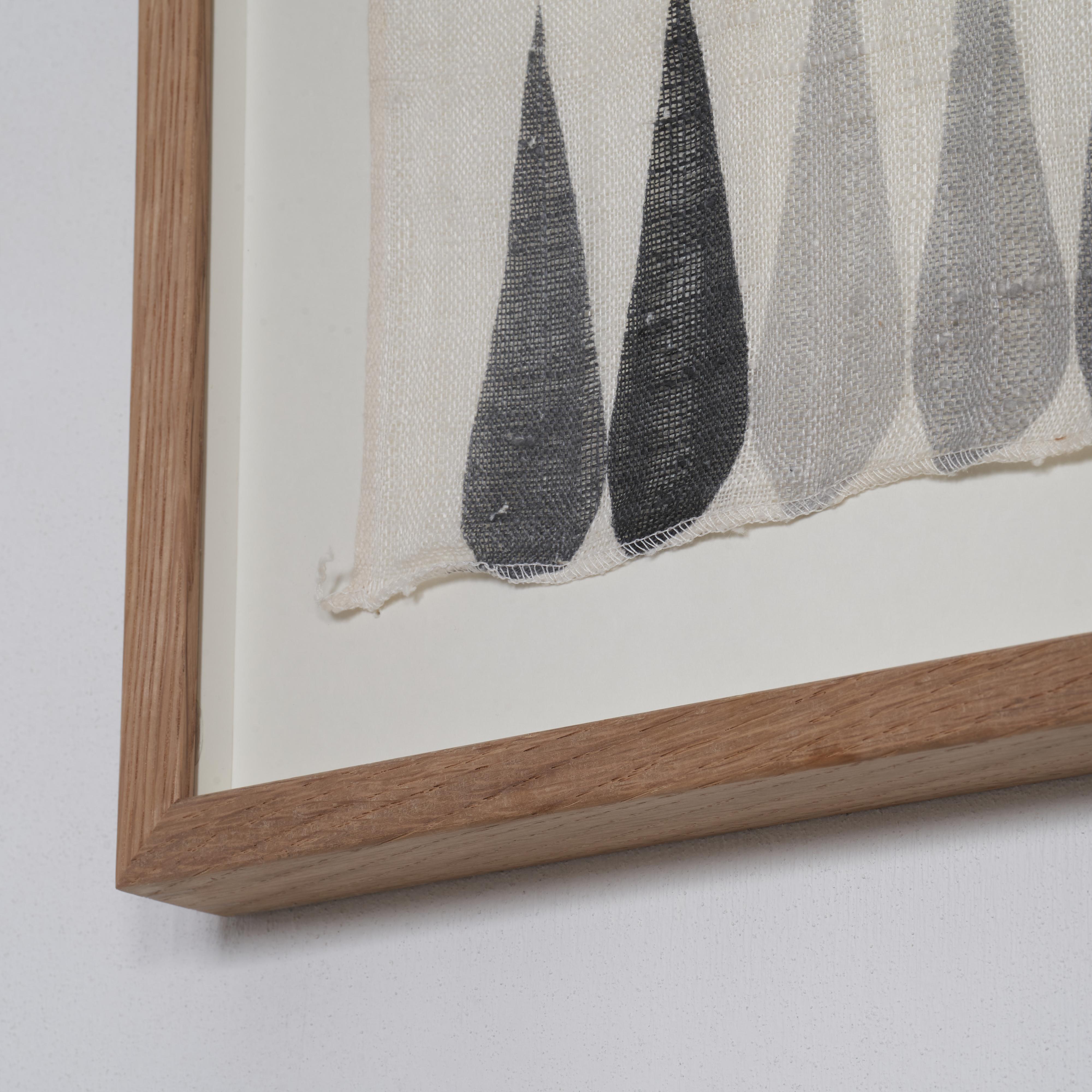 Nordiska Kompaniet Rare Pair of Framed Hand Printed Mid Century Linen Fabrics 5