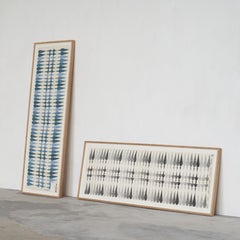 Nordiska Kompaniet Rare Pair of Framed Hand Printed Mid Century Linen Fabrics
