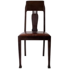 Nordiska Kompaniet, Rare Set of Swedish Jugend Oak Side Chairs, Nine Available