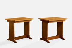 Nordiska Kompaniet, Side Tables, Oak, Sweden, 1930s