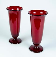 Pair of vases Nordiska red