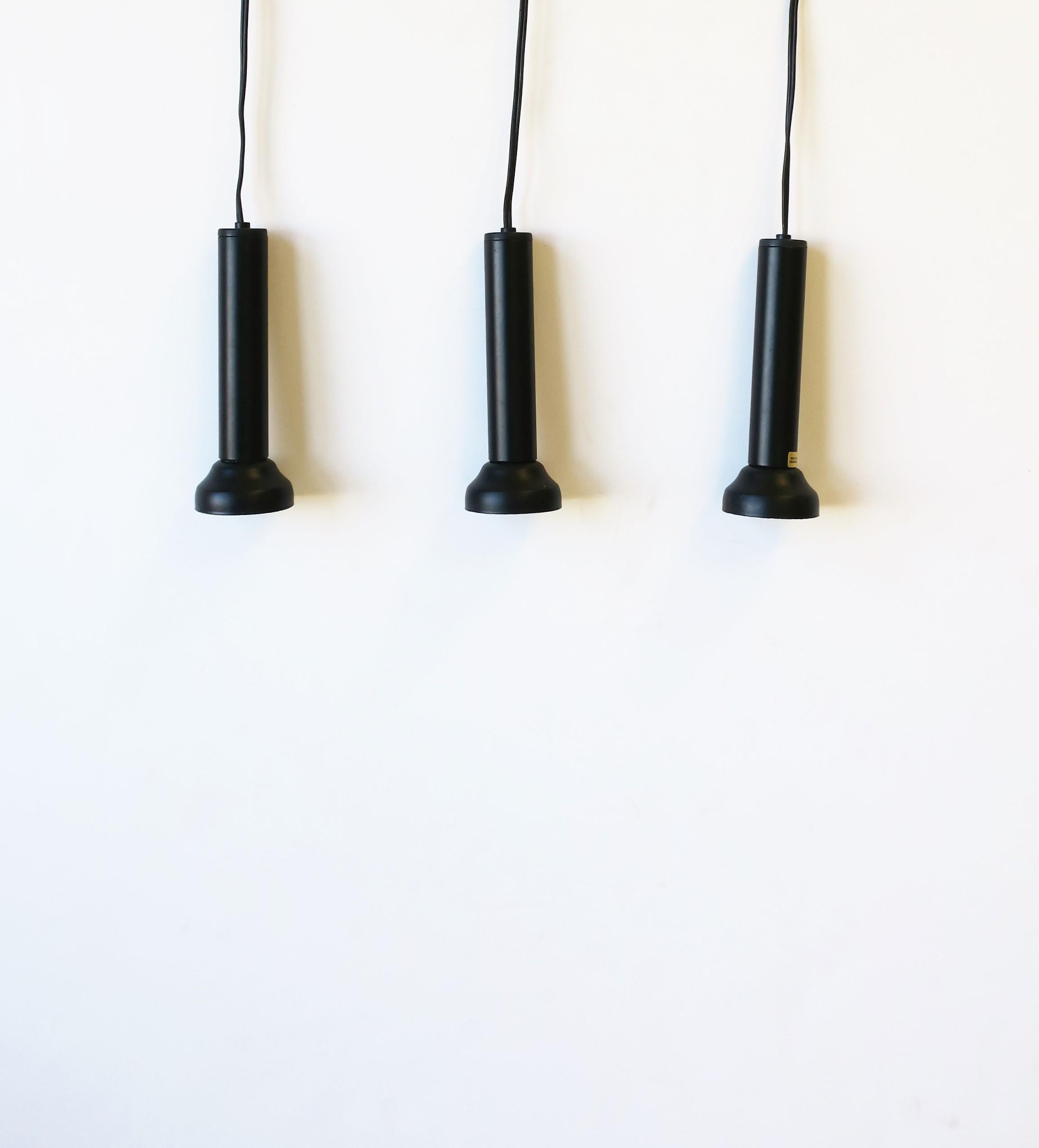 Post-Modern Scandinavian Danish Postmodern Black Pendant Lights by NordLux, Set of 3 For Sale