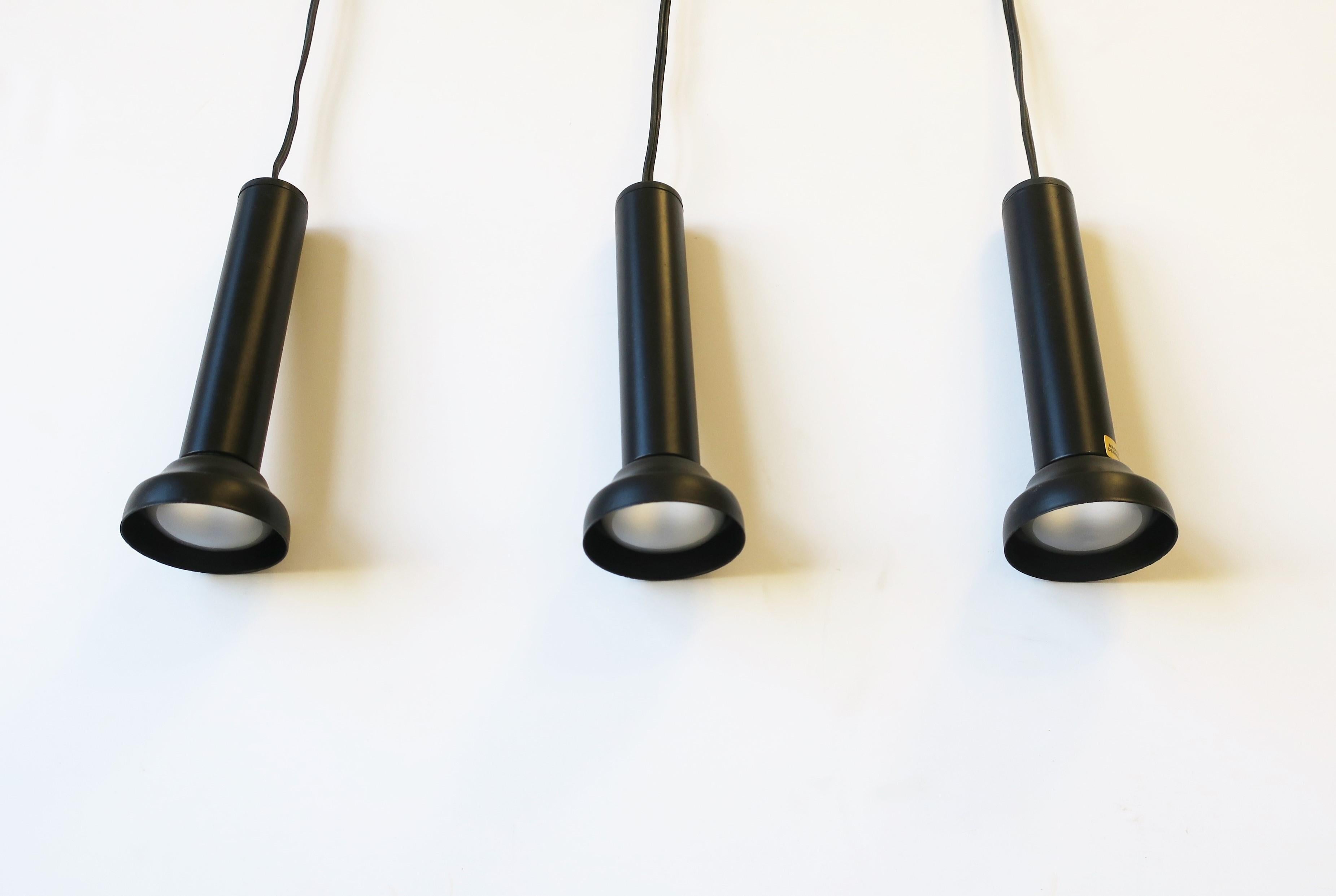 Scandinavian Danish Postmodern Black Pendant Lights by NordLux, Set of 3 For Sale 1