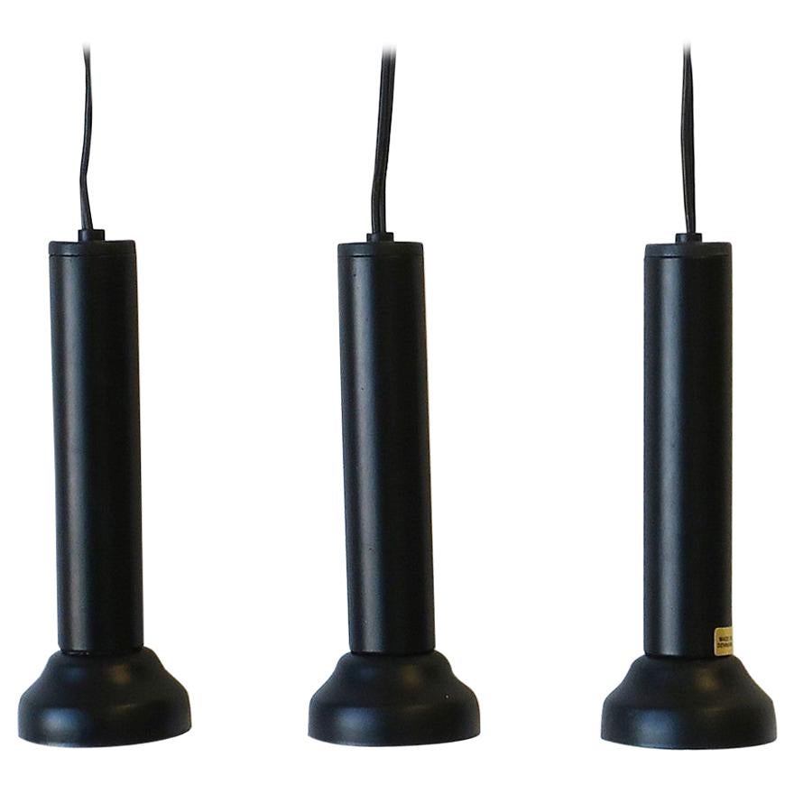 Lampes à suspension danoises postmodernes scandinaves noires par NordLux, lot de 3 en vente