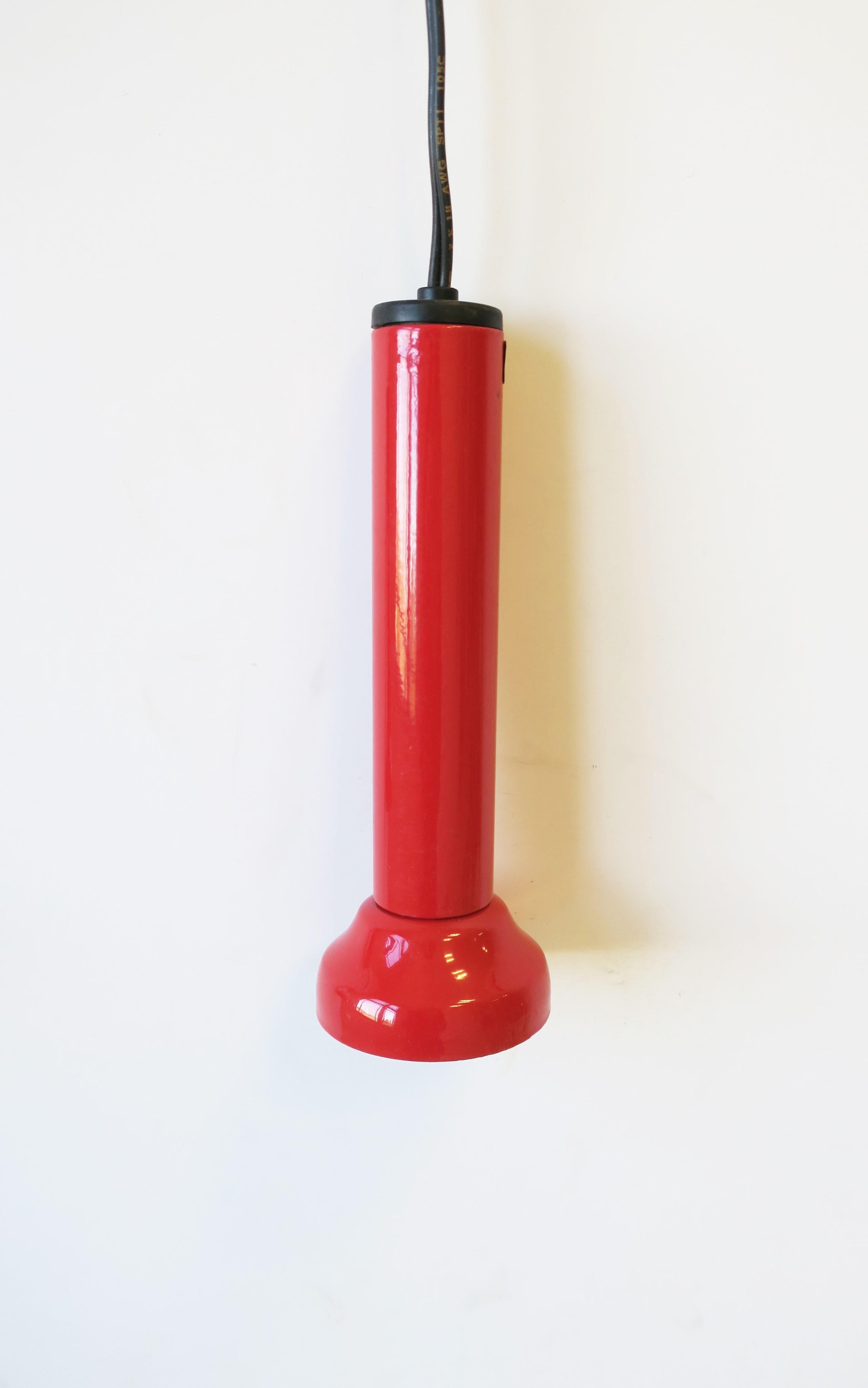 Scandinavian Danish Postmodern Red Pendant Lights by NordLux, Pair For Sale 4