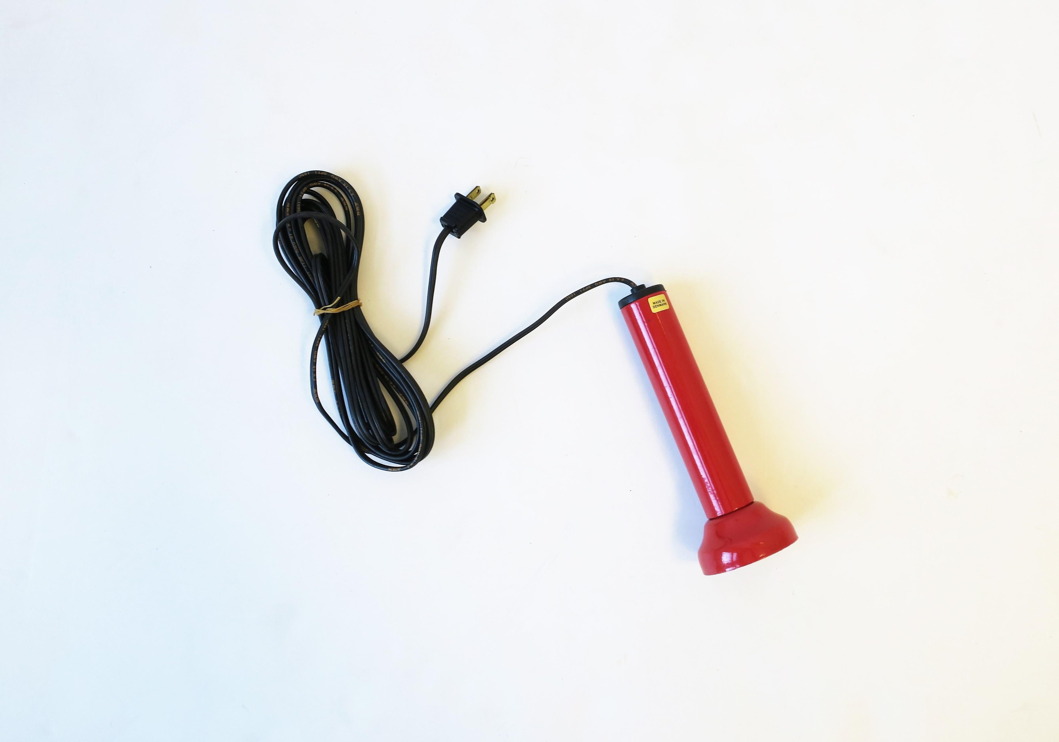 Scandinavian Danish Postmodern Red Pendant Lights by NordLux, Pair For Sale 7