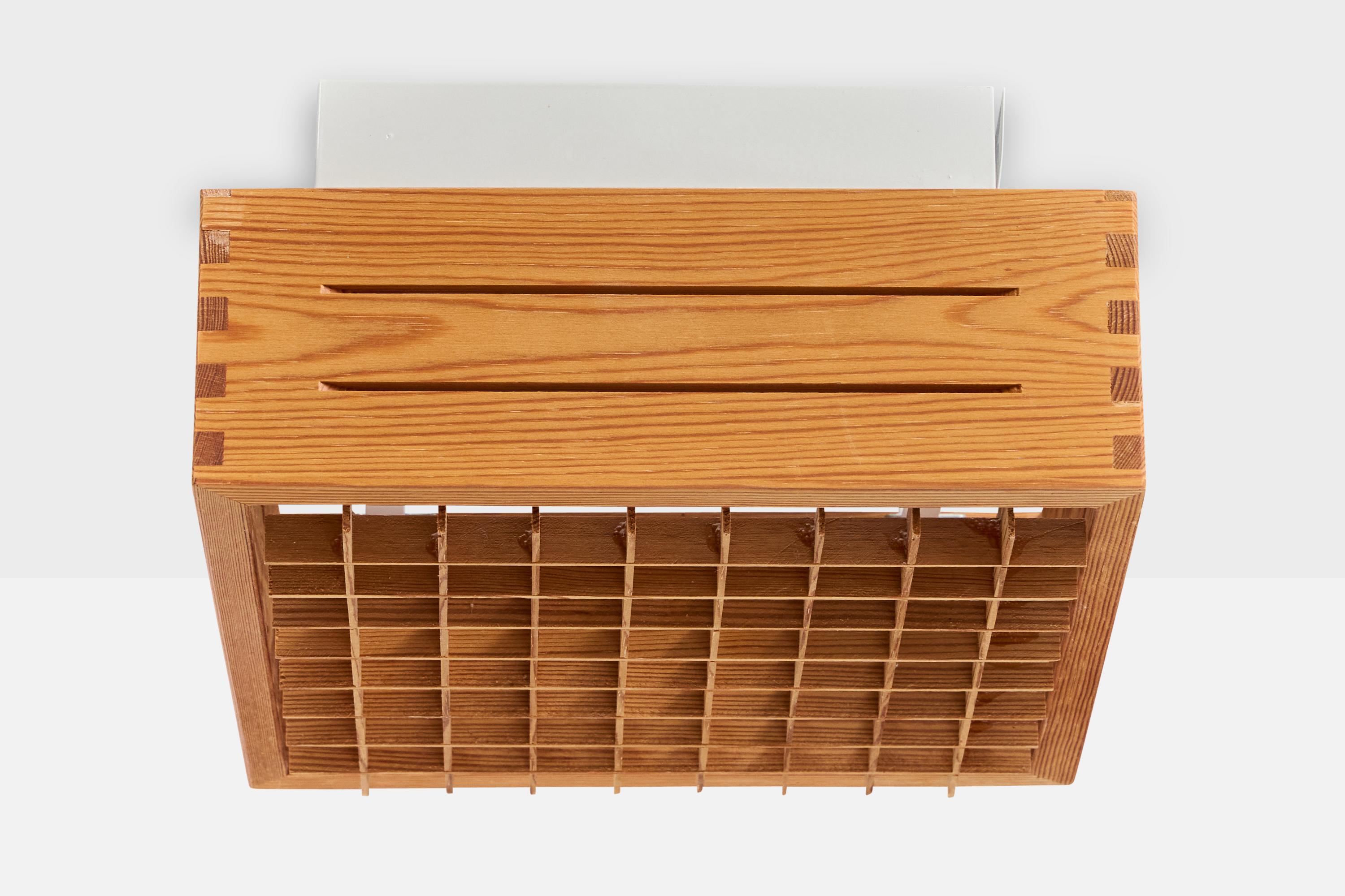 Mid-Century moderno Nordlux, Lampada a incasso, Pino, Metallo, Svezia, anni '80 in vendita