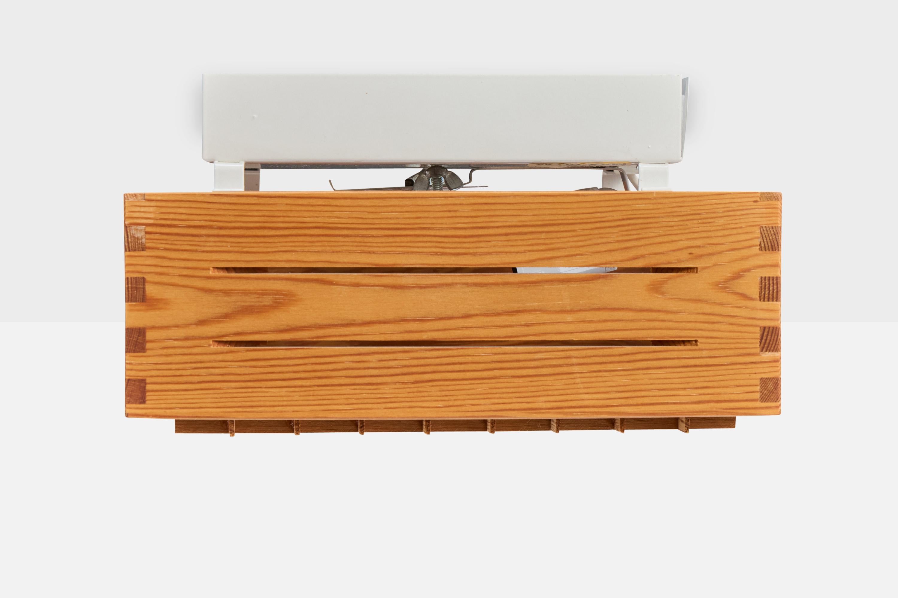 Svedese Nordlux, Lampada a incasso, Pino, Metallo, Svezia, anni '80 in vendita