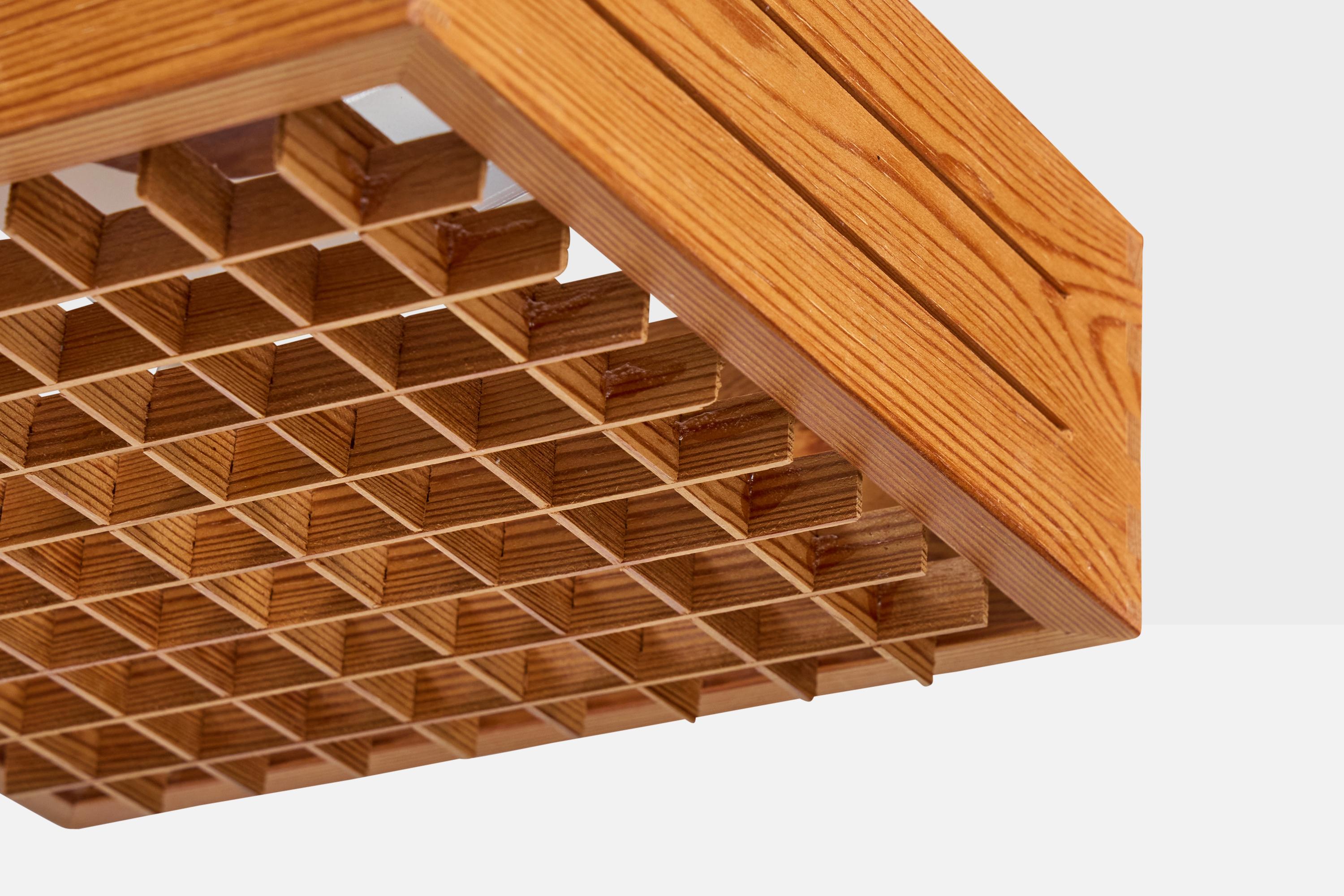 Nordlux, Lampada a incasso, Pino, Metallo, Svezia, anni '80 in vendita 1