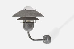 Nordlux, Wall Lights, Galvanized Steel, Glass, Sweden, 1990s