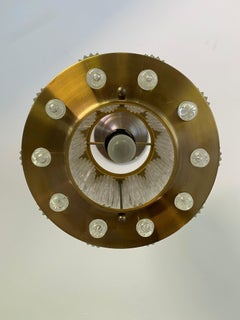 Nordlys round pendant chandelier Eric Warna Denmark mid century