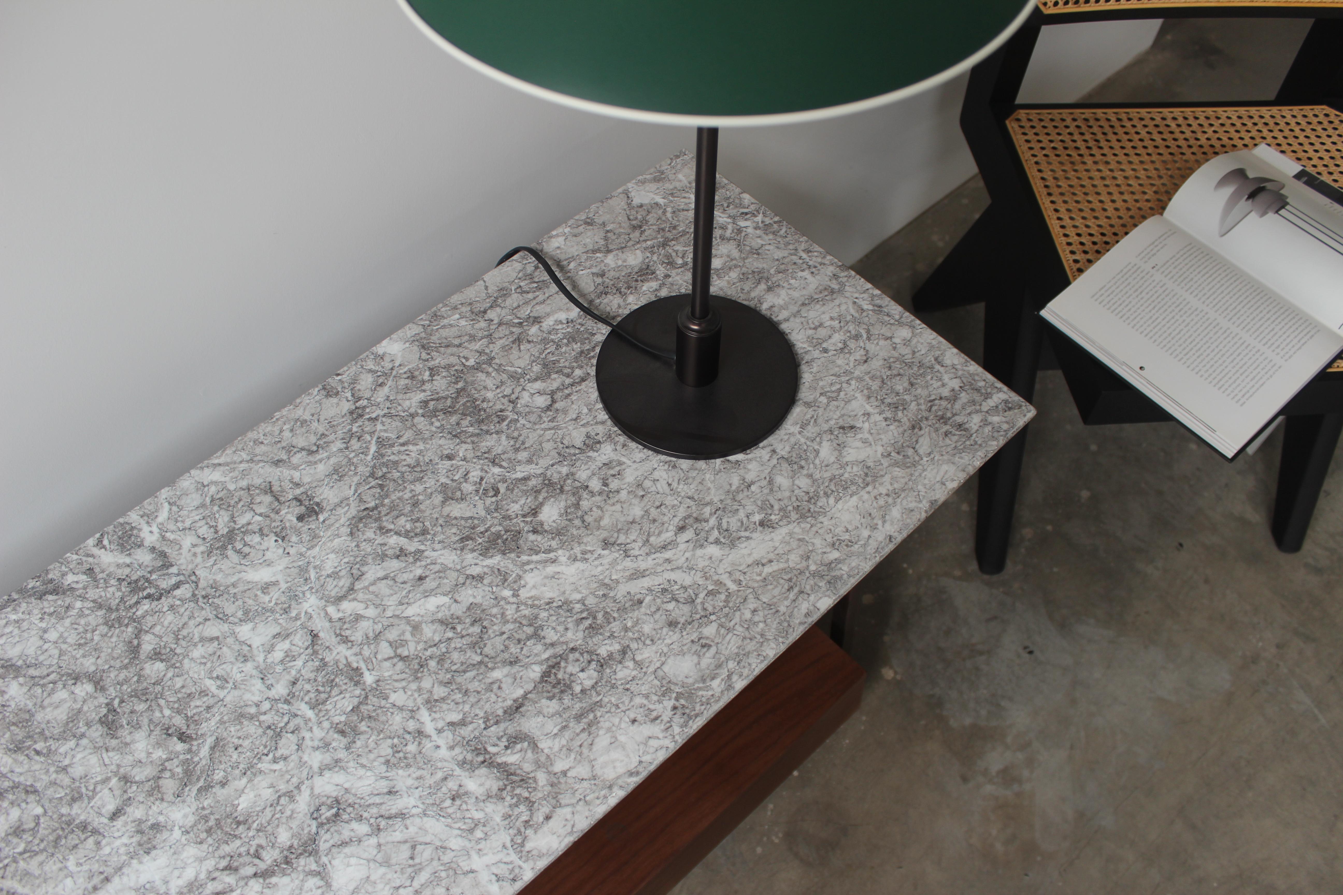 NORDST ANNE Console Table, Italian Green Lightning Marble, Danish Modern Design For Sale 4