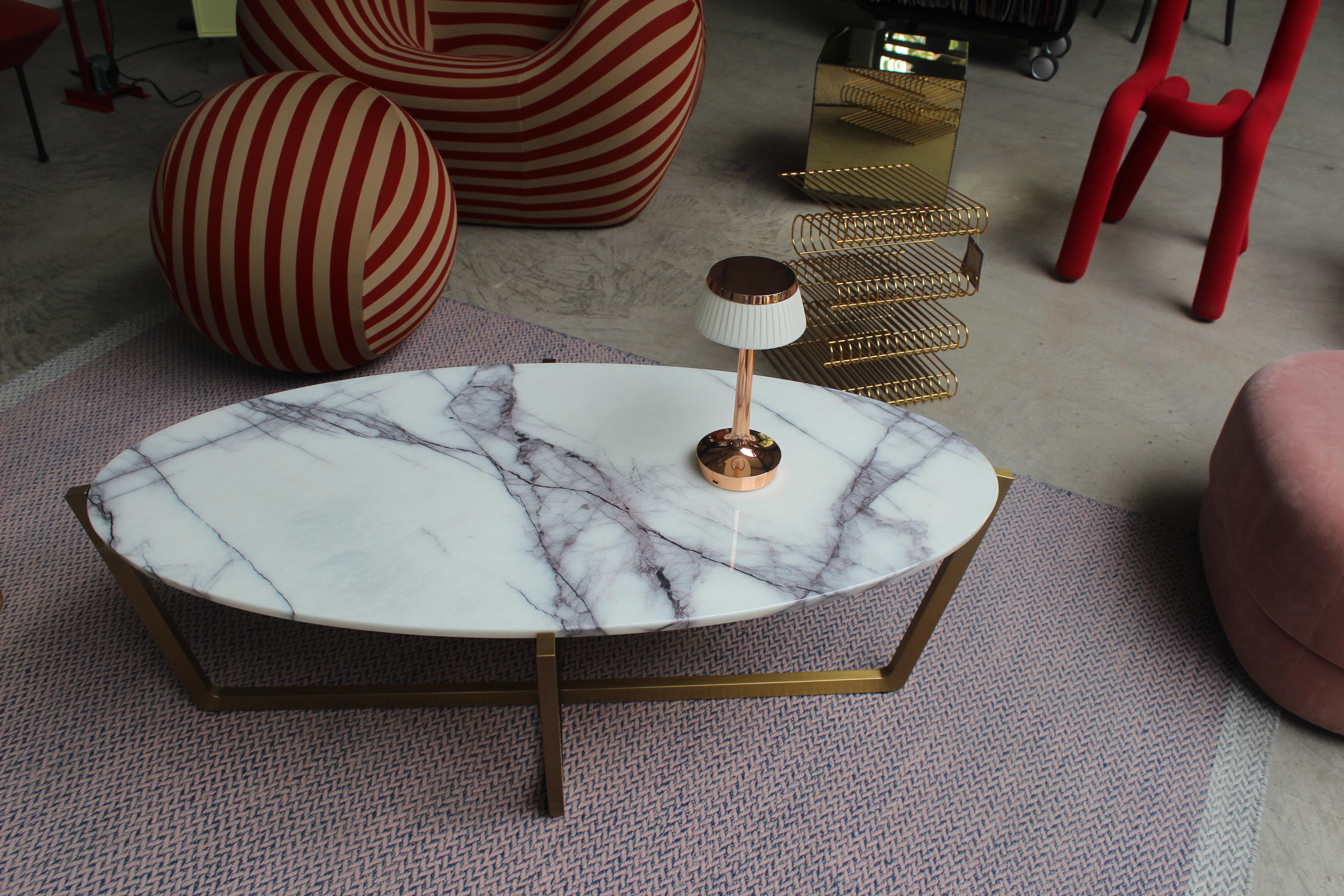 NORDST EMMA Coffee Table, Italian Green Lightning Marble, Danish Modern Design For Sale 7