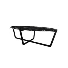 Table basse italienne Green Lightning Marbre, design moderne danois NORDST EMMA