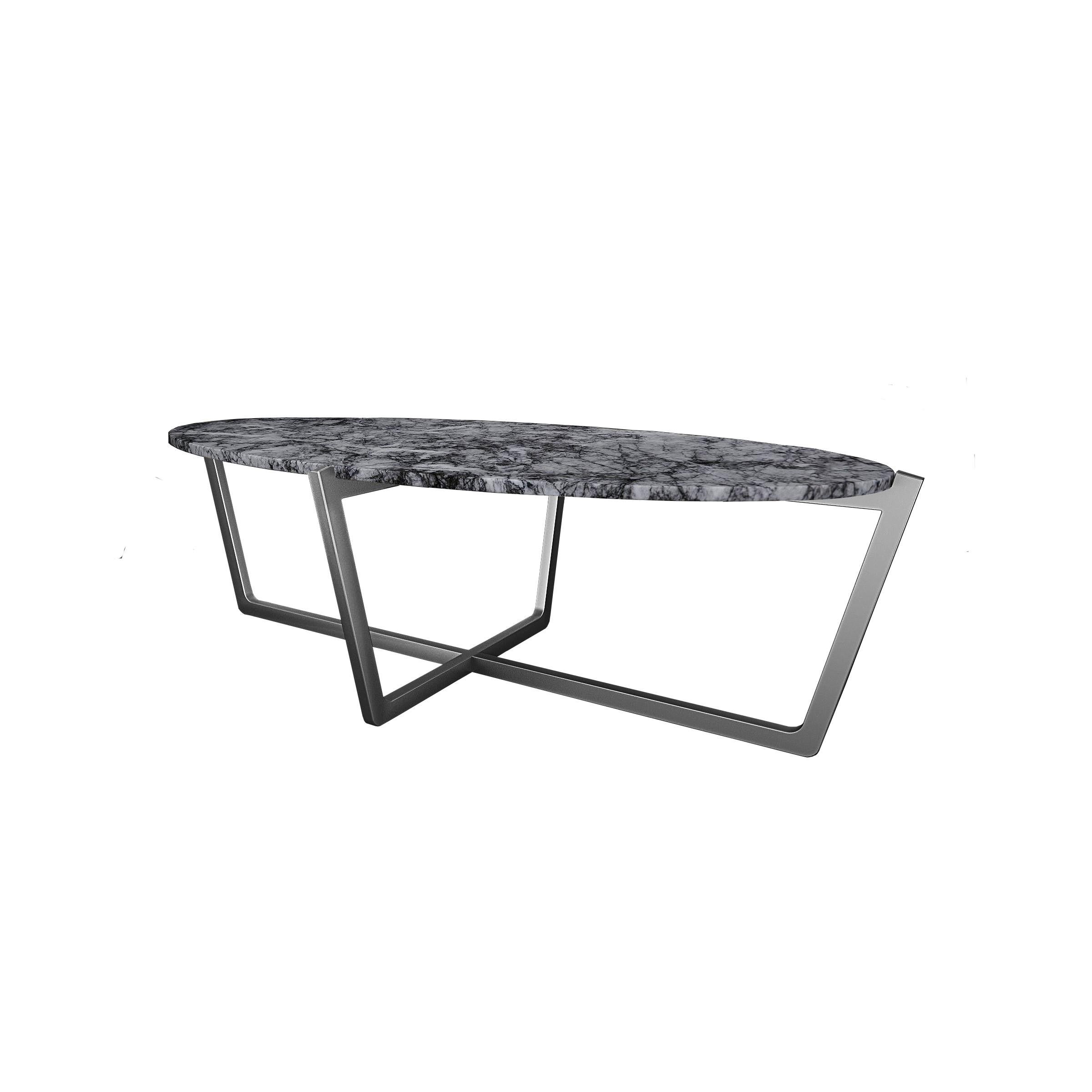 Chinese NORDST EMMA Coffee Table, Italian Green Lightning Marble, Danish Modern Design For Sale