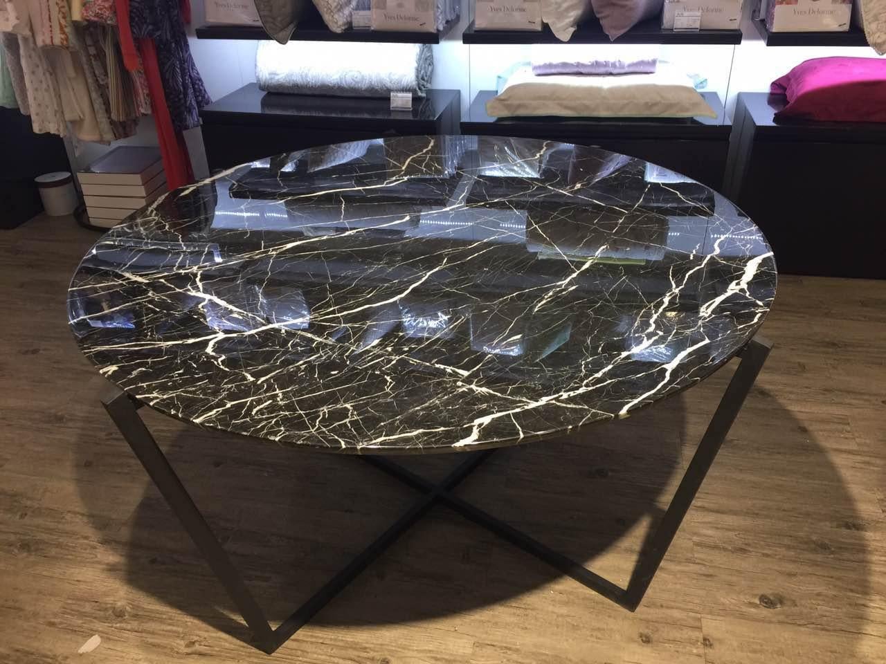 Table basse NORDST EMMA, marbre gris Rain italien, design moderne danois, nouveau en vente 2