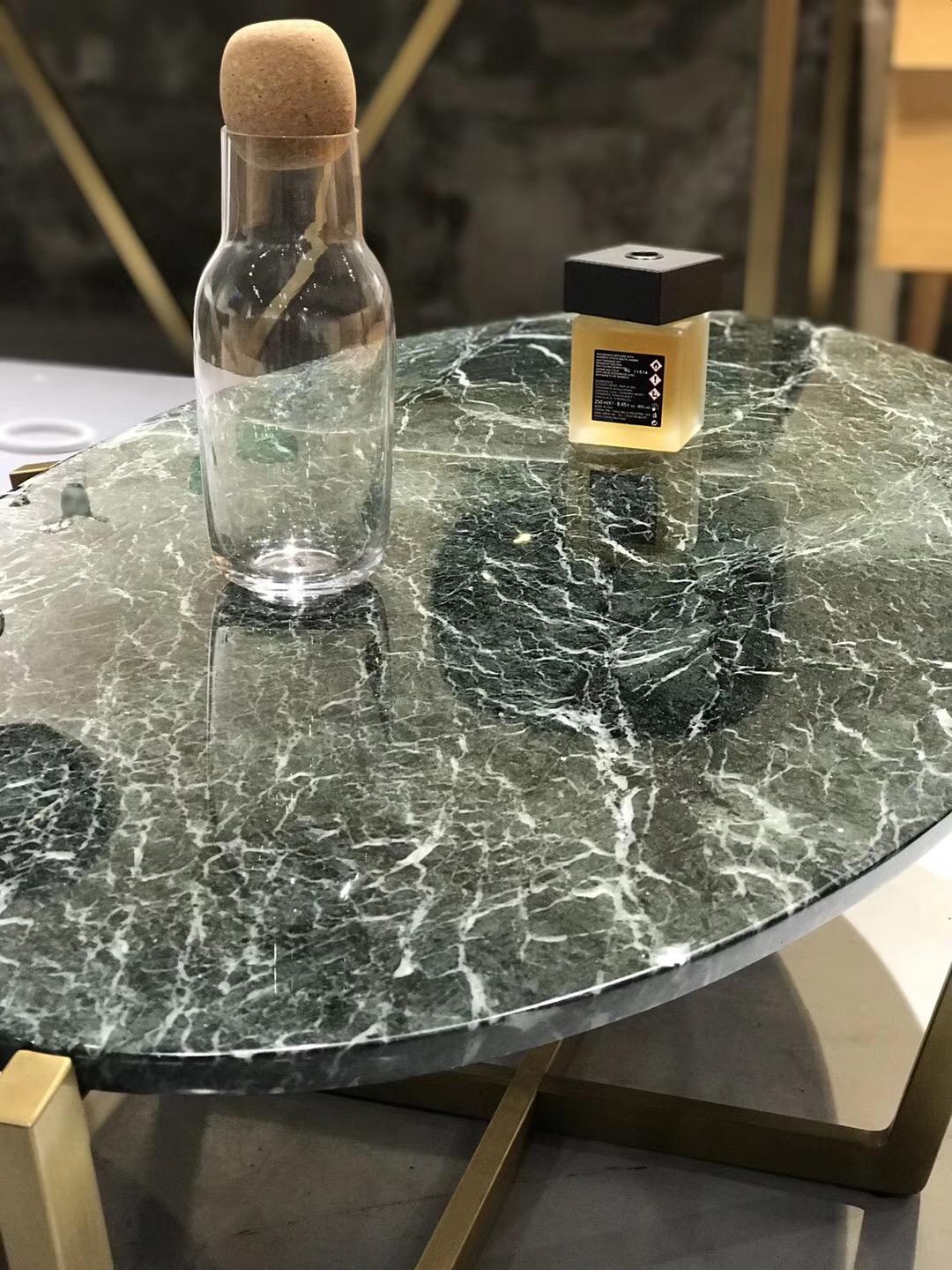 Contemporary NORDST EMMA Coffee Table, Italian Grey Rain Marble, Danish Modern Design, New For Sale