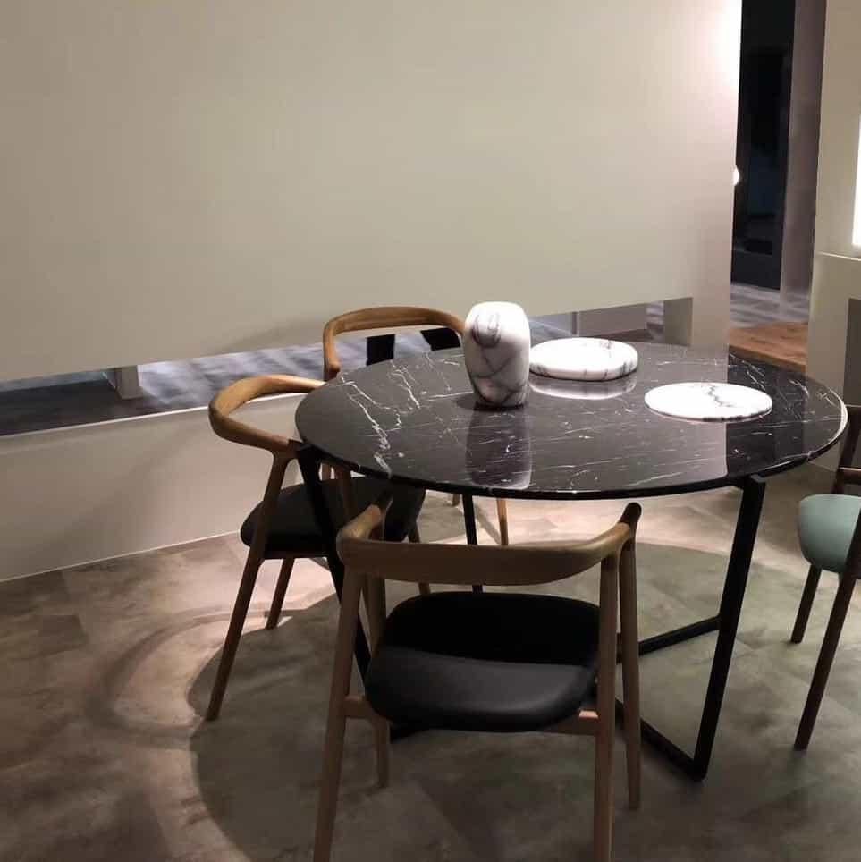 NORDST EMMA Table de salle à manger, marbre italien Black Eagle, Danish Modern Design, New Neuf - En vente à Rungsted Kyst, DK