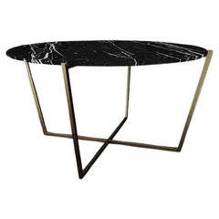 NORDST EMMA Dining Table, Italian Black Eagle Marble, Danish Modern Design, New