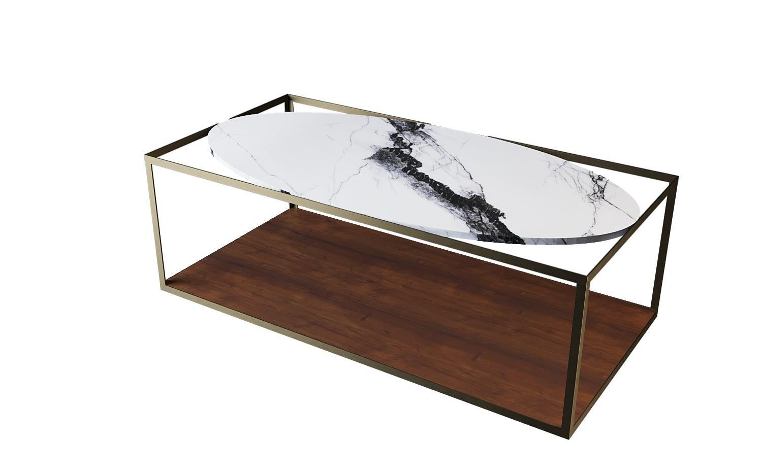 Chinese NORDST GAARD Coffee Table, Italian Grey Rain Marble, Danish Modern Design, New For Sale