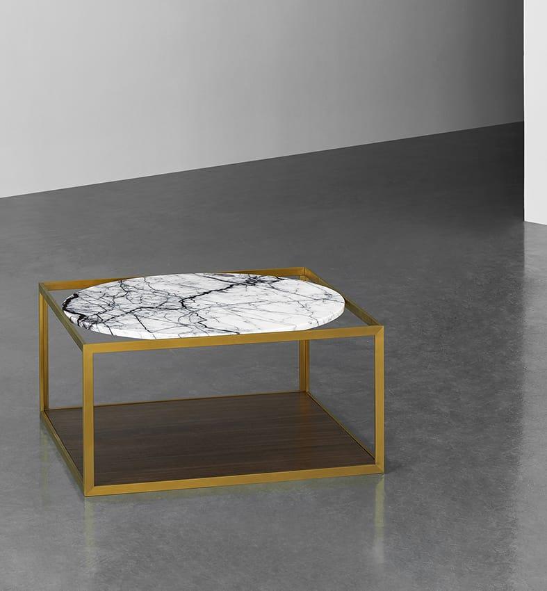 Contemporary NORDST GAARD Coffee Table, Italian White Mountain Marble, Danish Modern Design For Sale