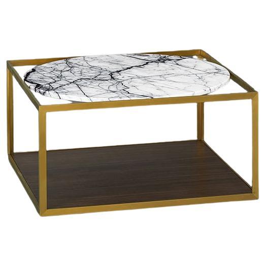 NORDST GAARD Coffee Table, Italian White Mountain Marble, Danish Modern Design