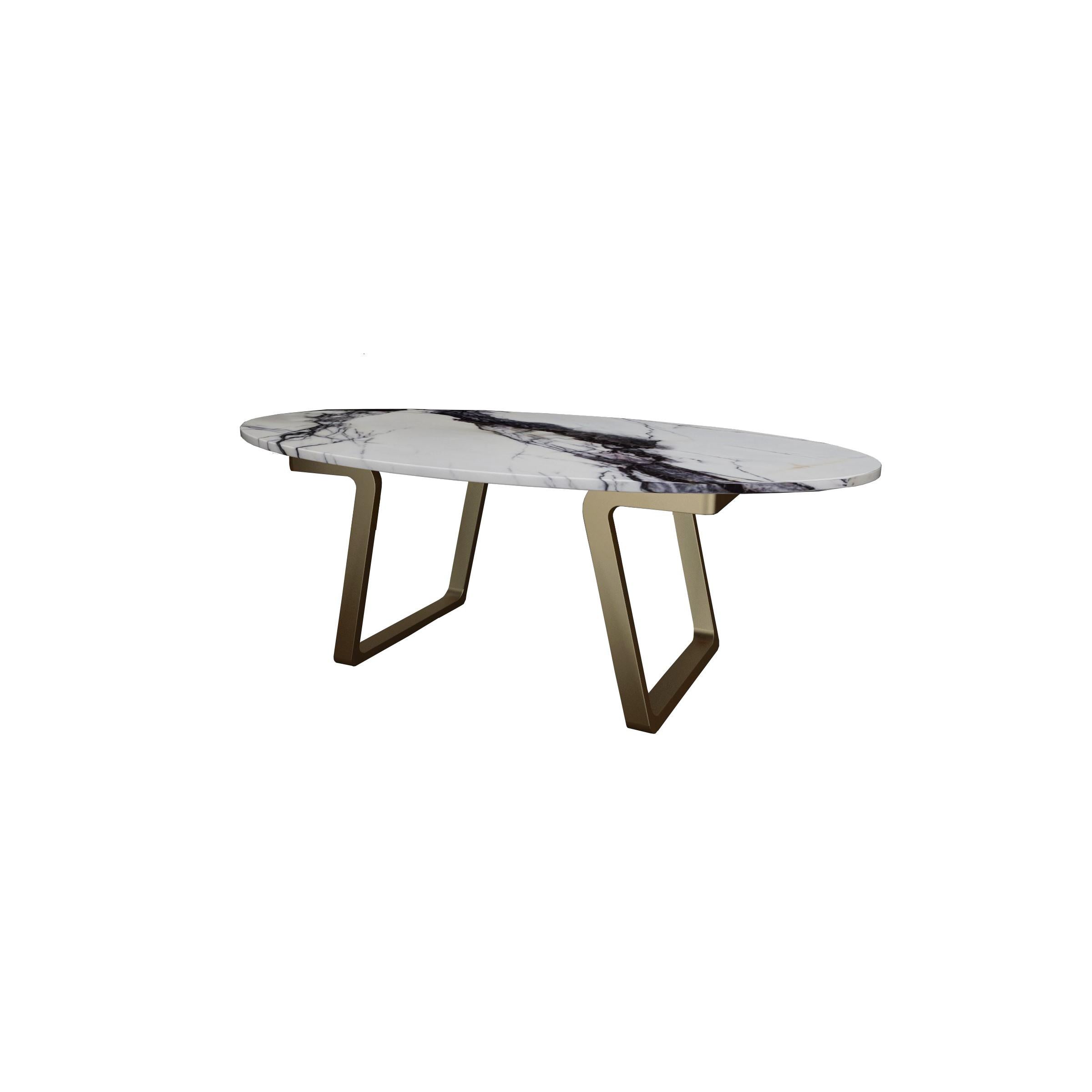 Scandinavian Modern NORDST JERRY Coffee Table, Italian Grey Rain Marble, Danish Modern Design, New For Sale