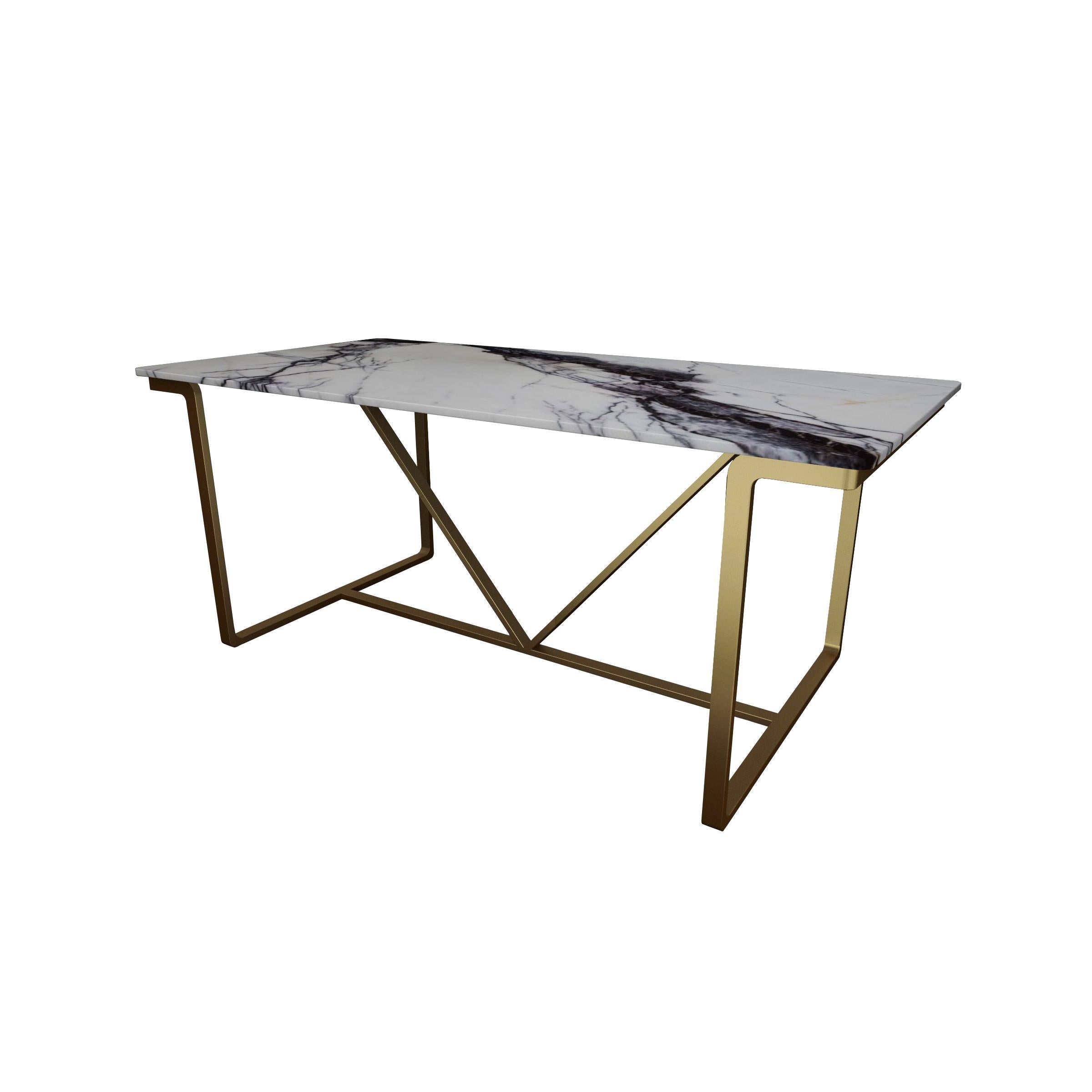 𝗣𝗿𝗼𝗱𝘂𝗰𝘁 𝗗𝗲𝘁𝗮𝗶𝗹𝘀:
Skilled work in the creation of this collection characterised by the bending technic of the frame instead of the regular welding. The marble edges have been rounded down to give a better feeling during usage, and the