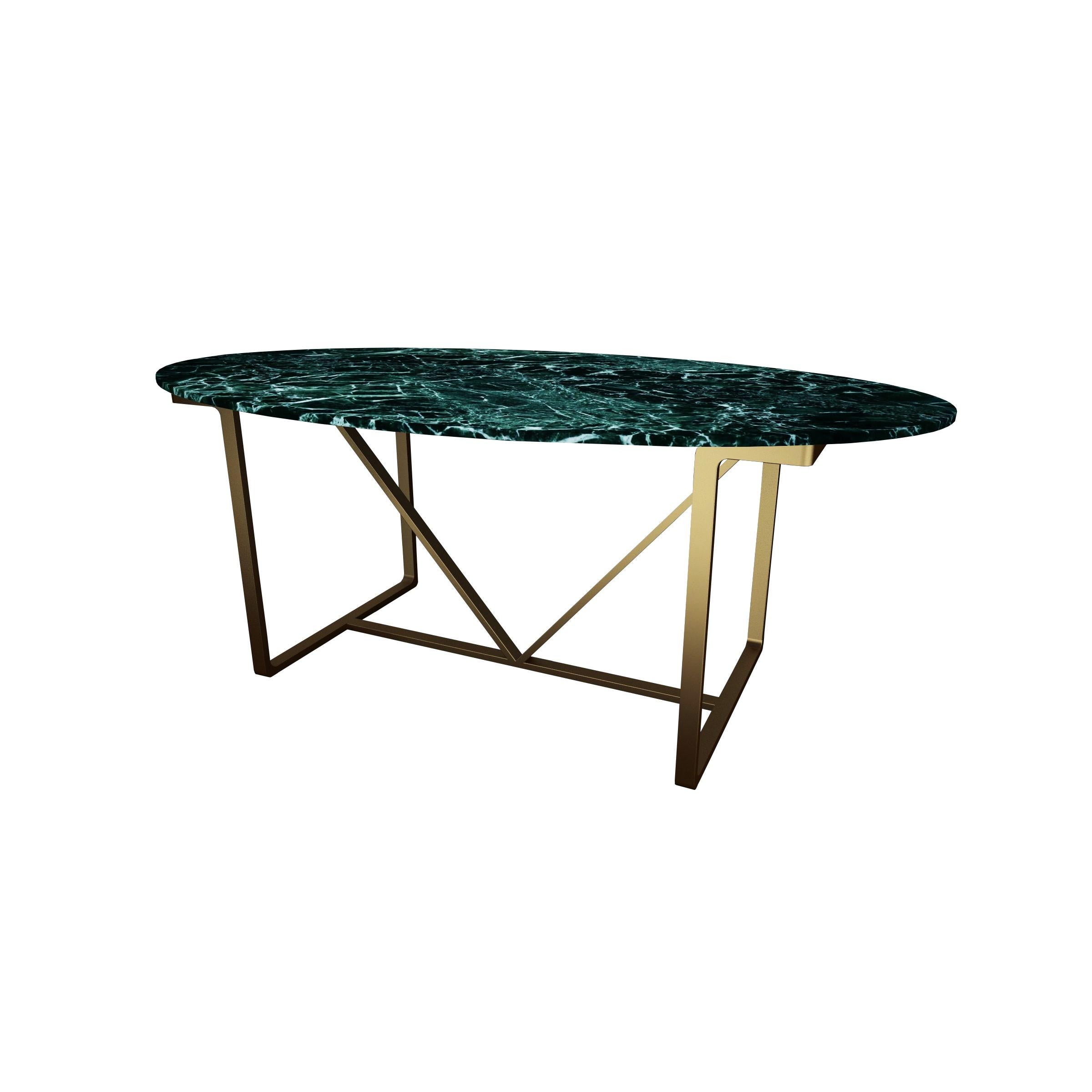 Scandinave moderne Table de salle à manger NORDST JERRY, marbre gris Rain italien, design moderne danois, nouveau en vente