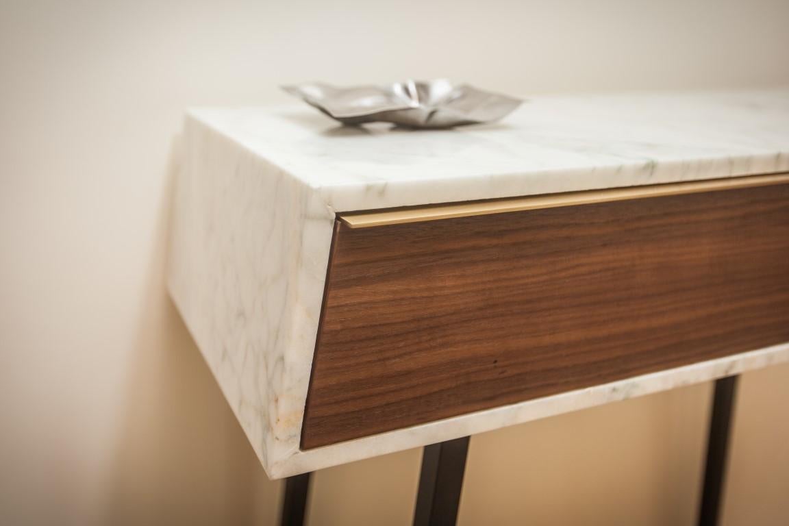 Contemporary NORDST JESSICA Console Drawers, White Mountain Marble, Danish Modern Design, New For Sale