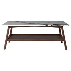 NORDST KAREN Coffee Table, Italian White Mountain Marble, Danish Modern Design