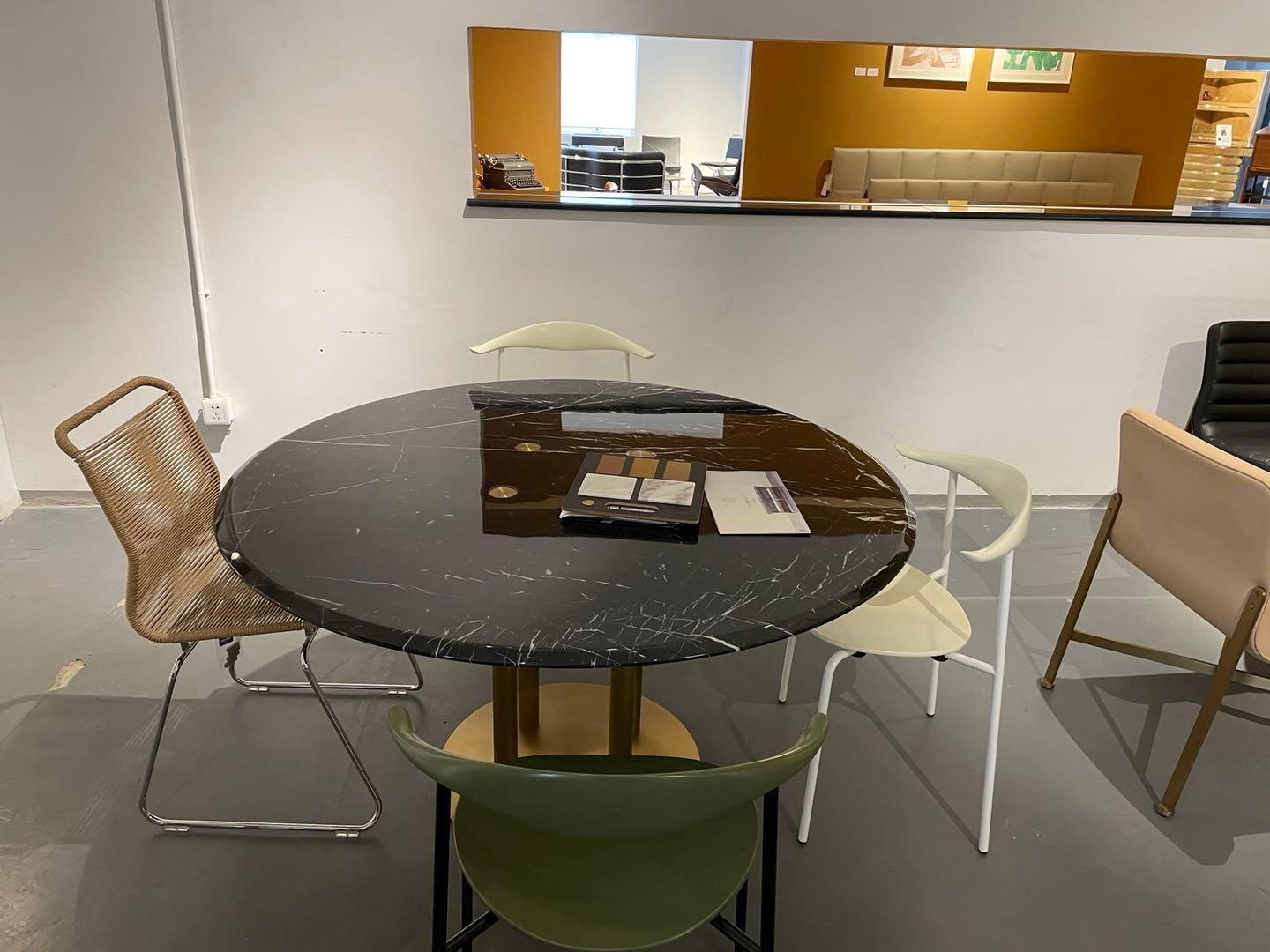 Scandinavian Modern  NORDST Lot Dining Table, Italian Black Marble, Danish Modern Design, New For Sale