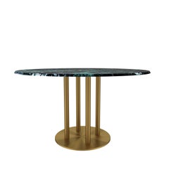 NORDST Lot Dining Table, Italian Green Lightning Marble, Danish Modern Design
