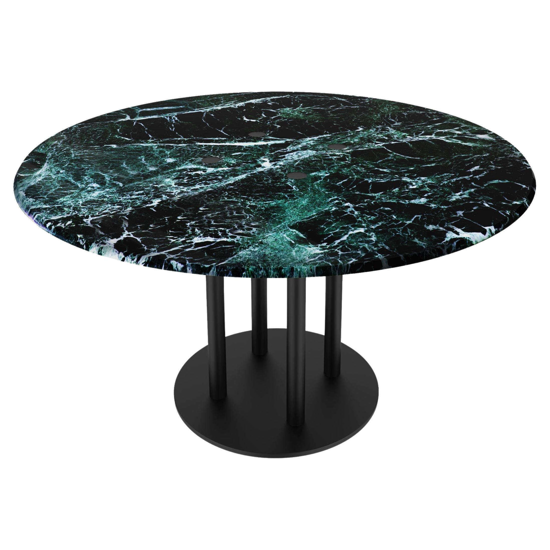 NORDST Lot Dining Table,  Italian Green Marble, Danish Modern Design , New For Sale