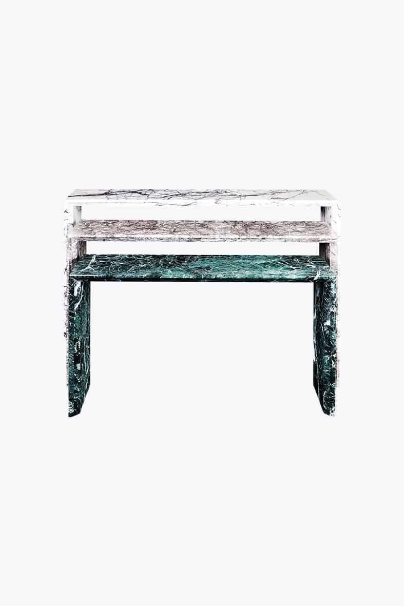 𝗣𝗿𝗼𝗱𝘂𝗰𝘁 𝗗𝗲𝘁𝗮𝗶𝗹𝘀:
Solid marble console table composed of three pieces in different sizes, able to fit within each other. All edges have been bevelled to create a lighter look and expose the beauty of this elegant furniture, commonly