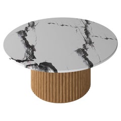NORDST Mette Coffee Table, Italian White Mountain Marble, Danish Modern Design