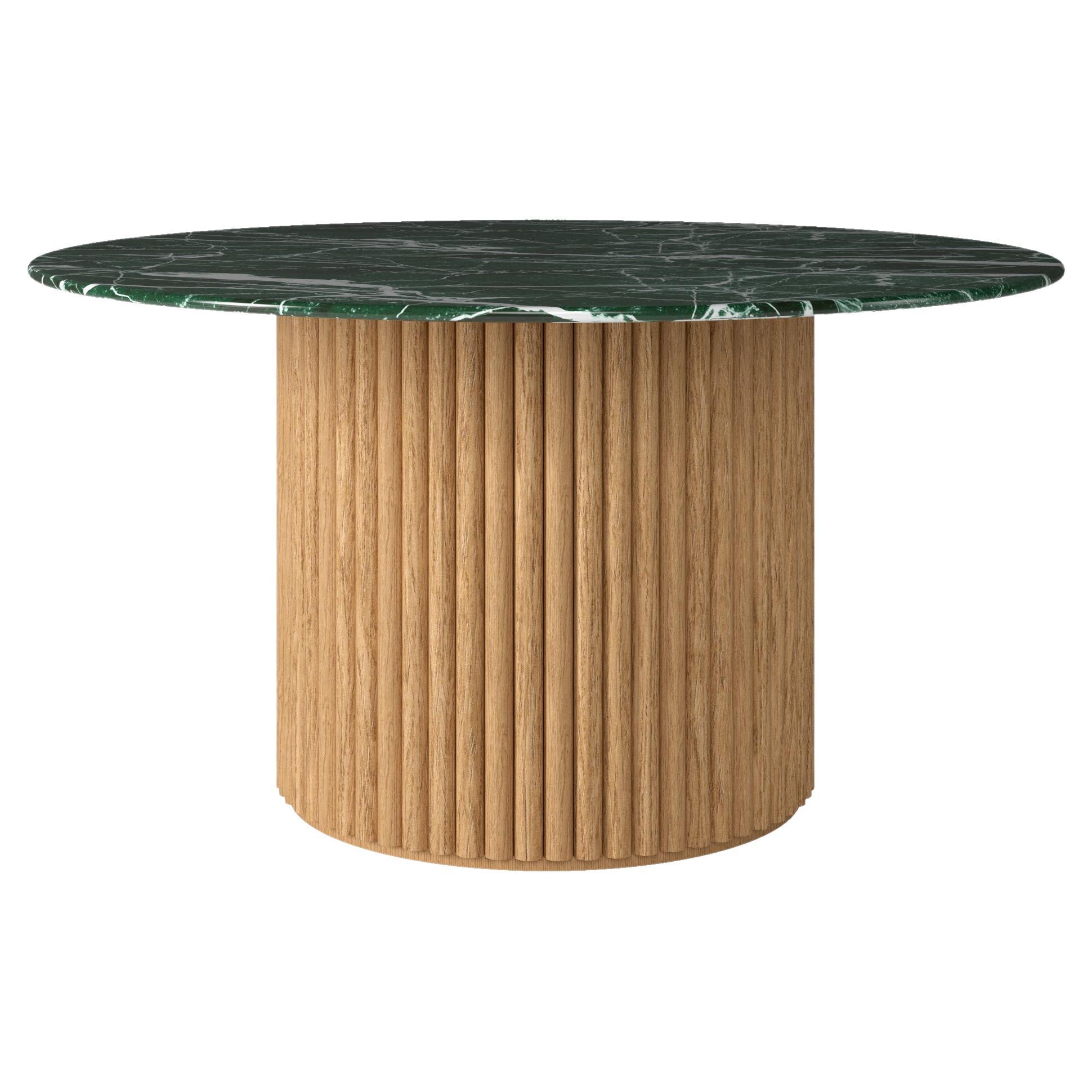 NORDST Mette Round Dining Table, Italian Green Marble, Danish Modern Design, New For Sale
