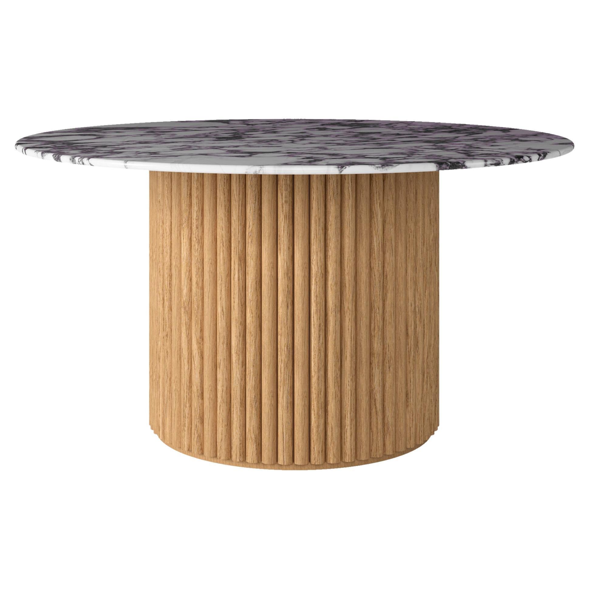 Scandinavian Modern NORDST Mette Dining Table, Italian Calacatta viola Marble, Danish Modern Design For Sale