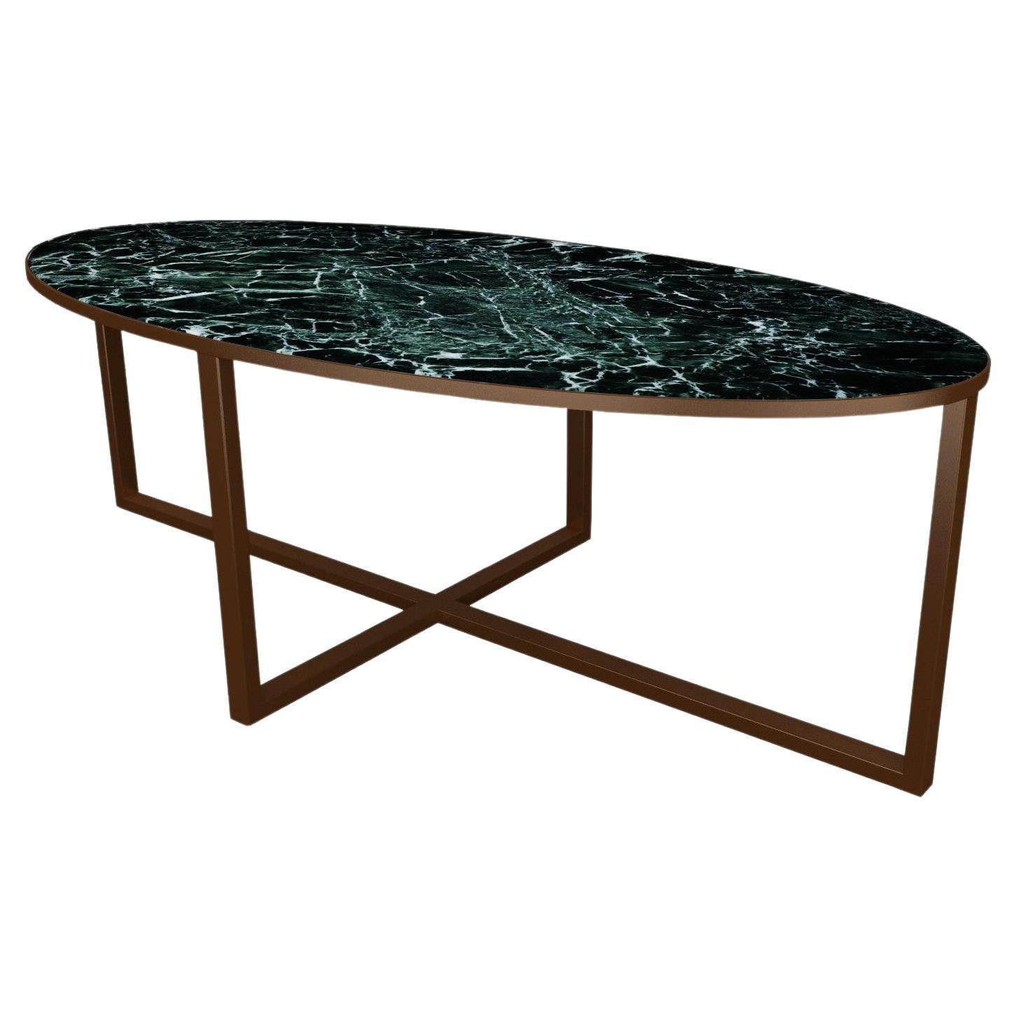 NORDST MIA Coffee Table, Italian Green Lightning Marble, Danish Modern Design For Sale