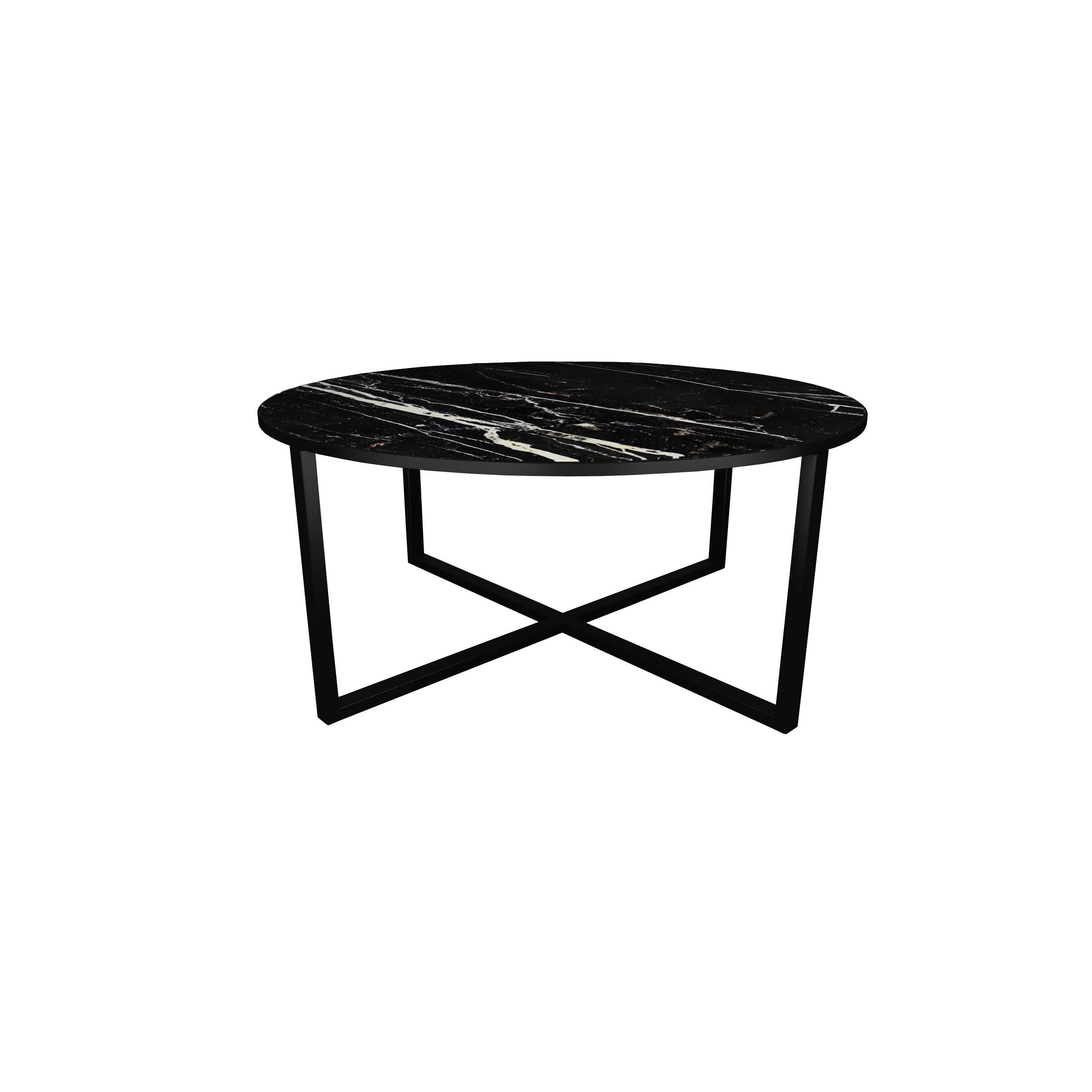𝗣𝗿𝗼𝗱𝘂𝗰𝘁 𝗗𝗲𝘁𝗮𝗶𝗹𝘀:
NORDST MIA Coffee Round Table from Italian White Mountain Marble, Danish Modern Design, New

Cross-style frame going up to meet a marvellous and carefully selected marble piece that has been surrounded by the stylish