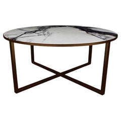 Table basse NORDST MIA, marbre blanc de montagne italien, design moderne danois