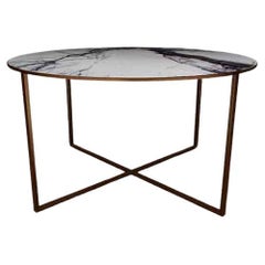 NORDST MIA Dining Table, Italian Green Lightning Marble, Danish Modern Design