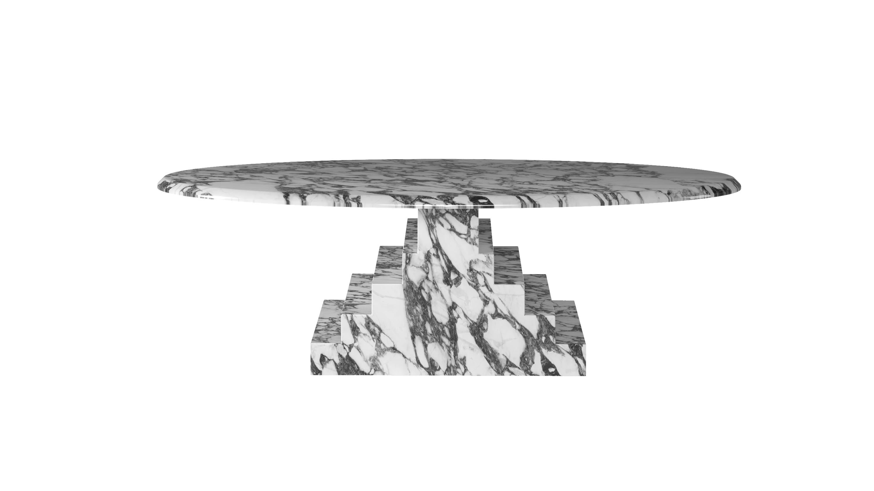 Scandinavian Modern NORDST Niko Coffee Table, Italian White Mountain Marble, Danish Modern Design For Sale