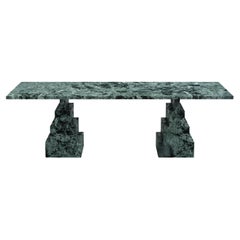 NORDST NIKO Dining Table, Italian Green Marble, Danish Modern Design