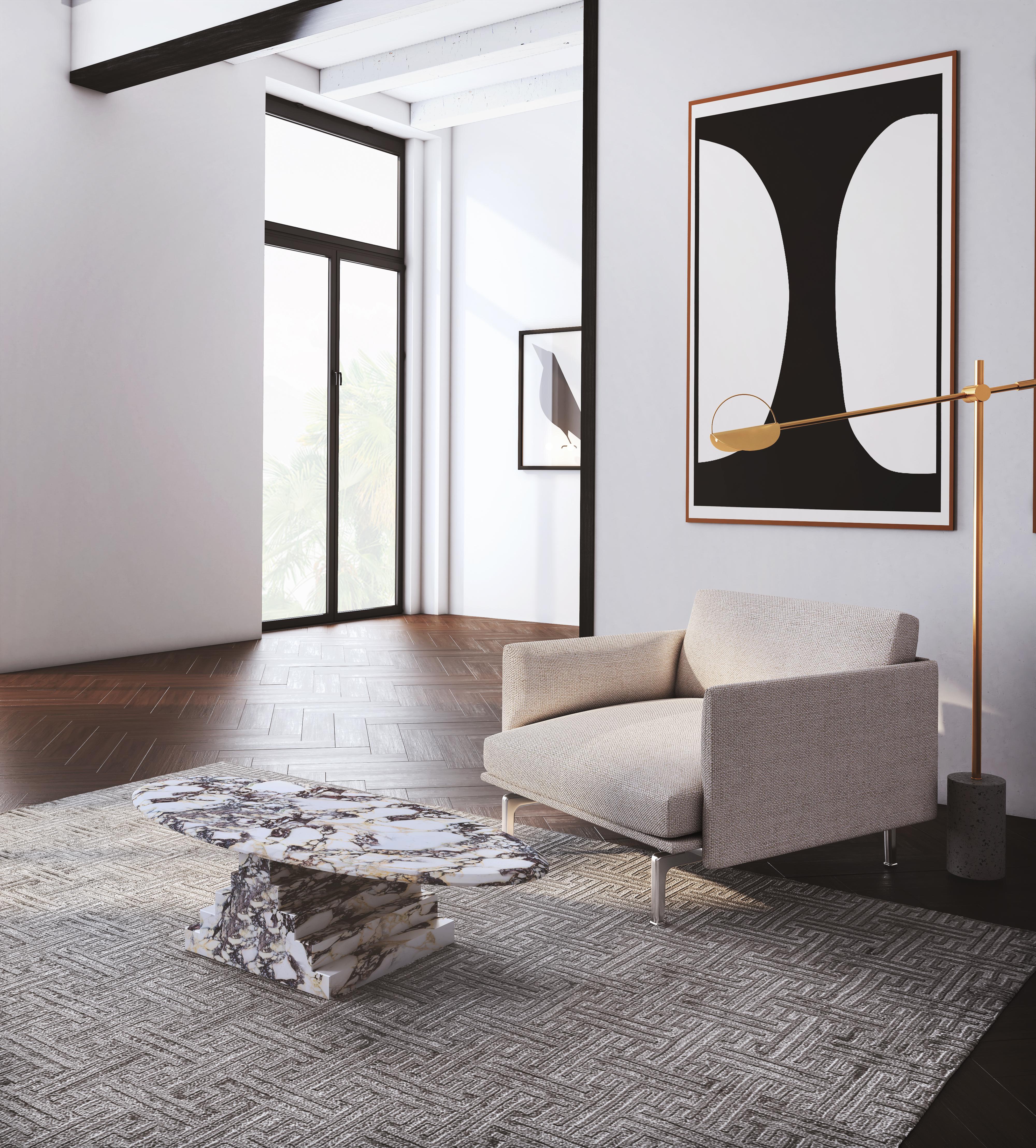 Scandinavian Modern NORDST NIKO Coffee Table, Italian Calacatta Marble, Danish Modern Design, New For Sale