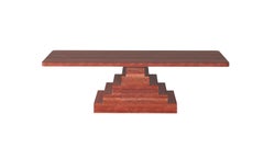 NORDST Niko Rect. Coffee table, Italian Red Travertine, Danish Modern Design
