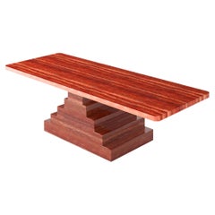 NORDST Niko Rect. Coffee table, Italian Red Travertine, Danish Modern Design