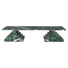 Table basse Niko Rect. en marbre vert italien, design moderne danois